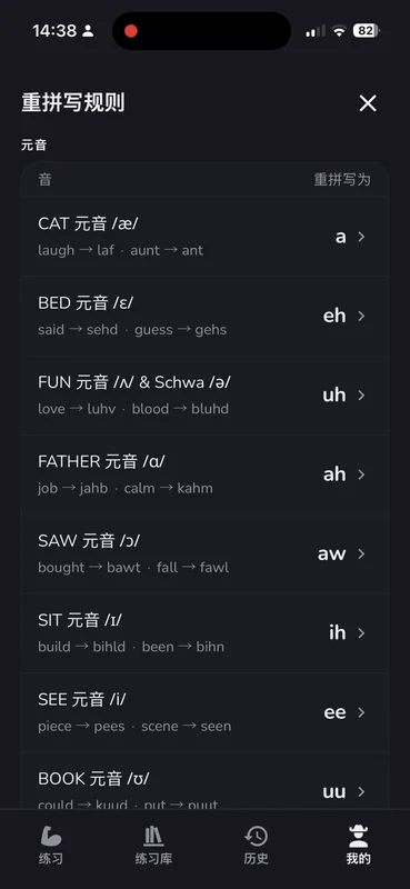 自创的 respell 重拼写系统